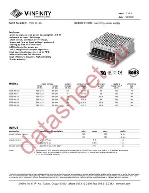 VGS-50-15 datasheet  